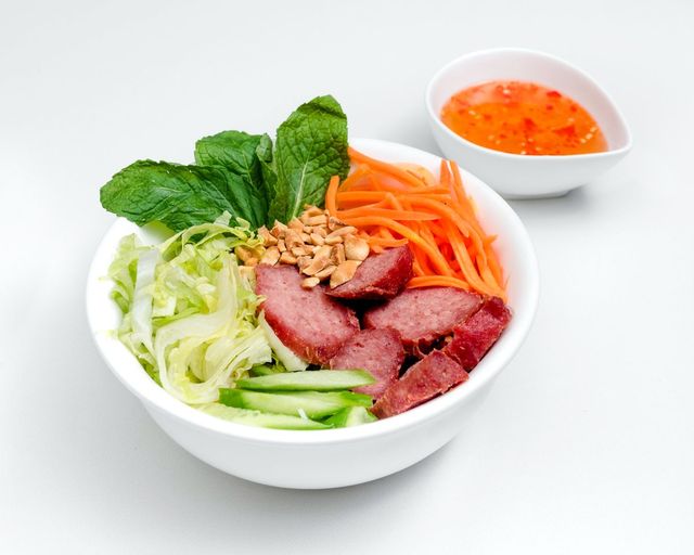Vermicelli noodles with BBQ pork